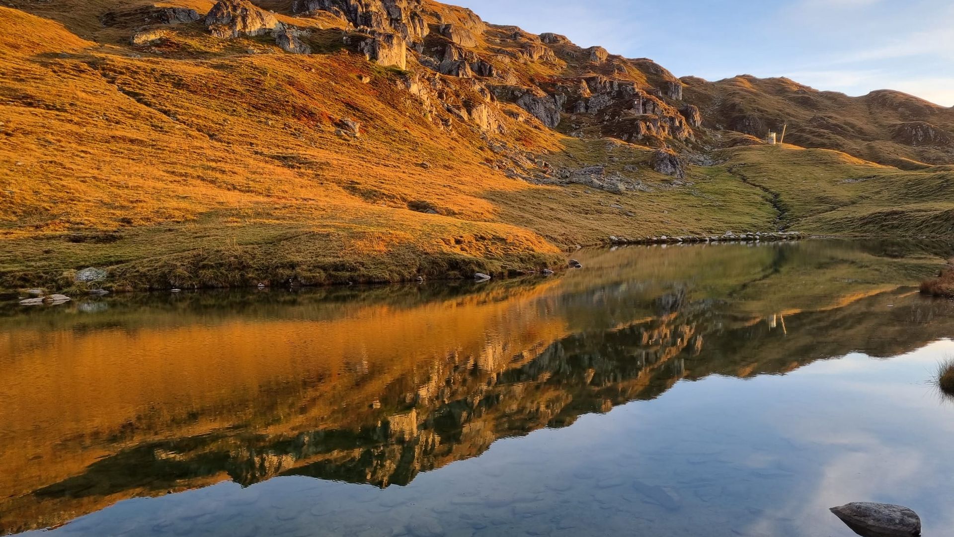 Der Lüsgersee auf der Belalp im Kanton Wallis.